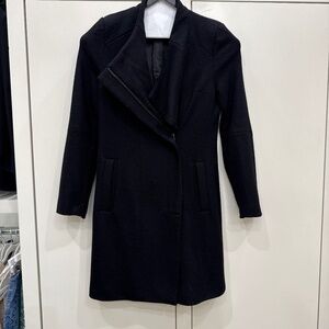 Black tweed pea coat